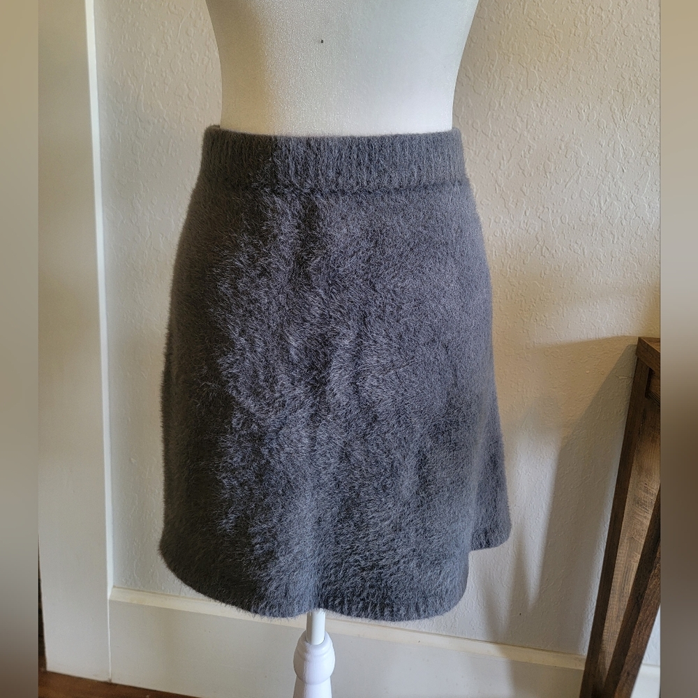 Hollister Ultra High-Rise Eyelash Mini Skirt | Blue/Grey | Size L